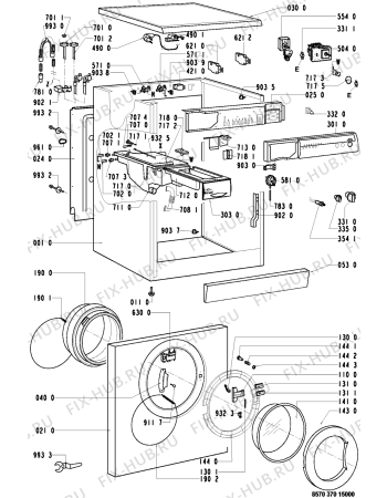 Схема №2 AWM370 (F092378) с изображением Декоративная панель для стиральной машины Indesit C00342588