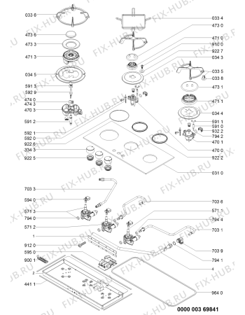 Схема №1 HBNG730B (F091931) с изображением Наставление для плиты (духовки) Indesit C00363151