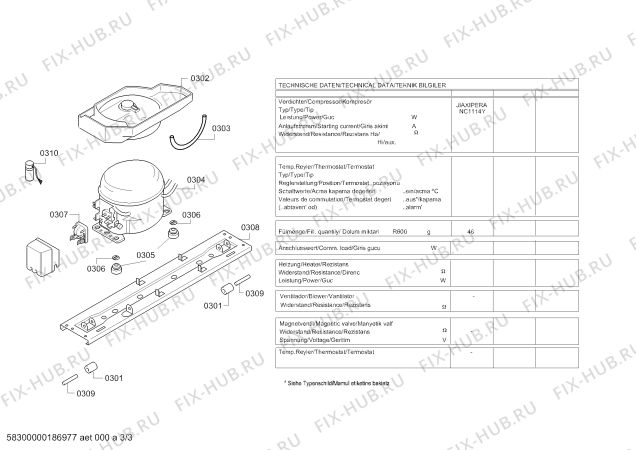 Схема №3 KGN34VI20N с изображением Дверь для холодильной камеры Bosch 00711627