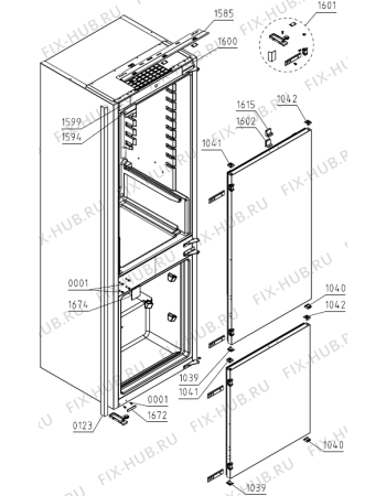 Взрыв-схема холодильника Gorenje RKI4182A1 (728965, HZI2728RFB) - Схема узла 05