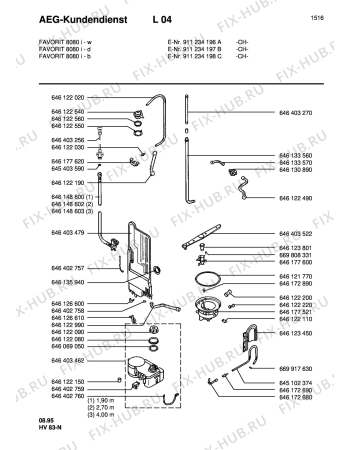 Взрыв-схема посудомоечной машины Aeg FAV8080I-B  CH - Схема узла Water softener 066