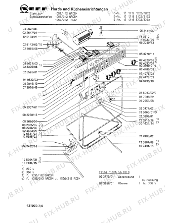Схема №6 1312041801 1076/211RCSM с изображением Лампа для электропечи Bosch 00024483