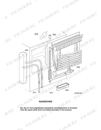 Взрыв-схема холодильника Electrolux A552KA - Схема узла Cooling generator