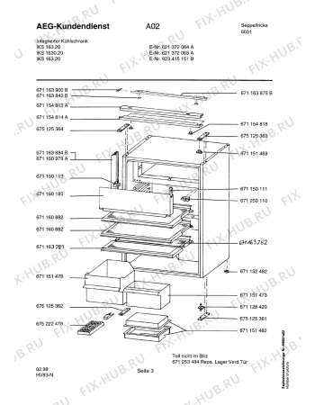 Взрыв-схема холодильника Seppelfricke IKS 1700.20/0186236 - Схема узла Section1