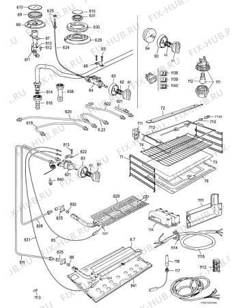 Взрыв-схема комплектующей Zanussi Z9050GDV - Схема узла Section 2