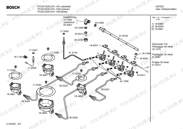 Взрыв-схема плиты (духовки) Bosch PCD615DEU Bosch - Схема узла 02