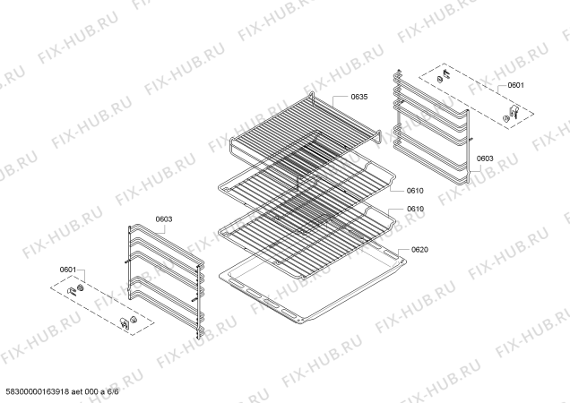 Взрыв-схема плиты (духовки) Bosch HBR33B550B Bosch - Схема узла 06