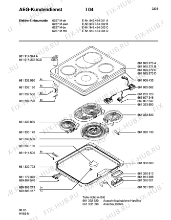 Схема №1 COMPETENCE 6237 MBN с изображением Керамическая поверхность для плиты (духовки) Aeg 8996619252712