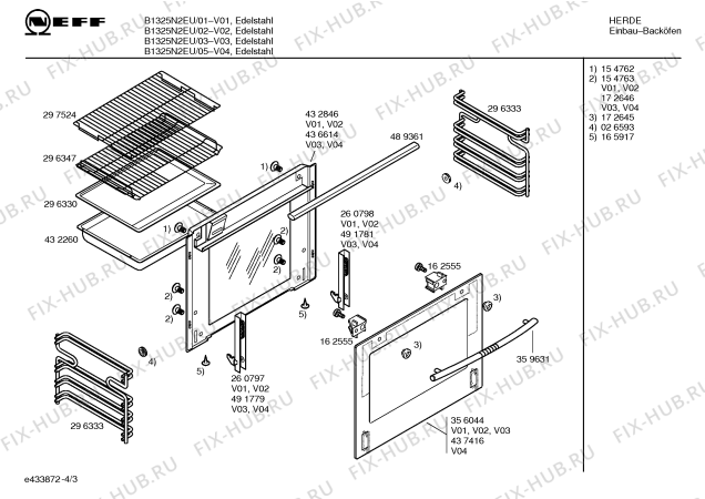 Схема №4 B1325S2EU с изображением Инструкция по эксплуатации для духового шкафа Bosch 00586062