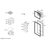 Схема №3 3FEL2355 с изображением Дверь морозильной камеры для холодильной камеры Bosch 00686732
