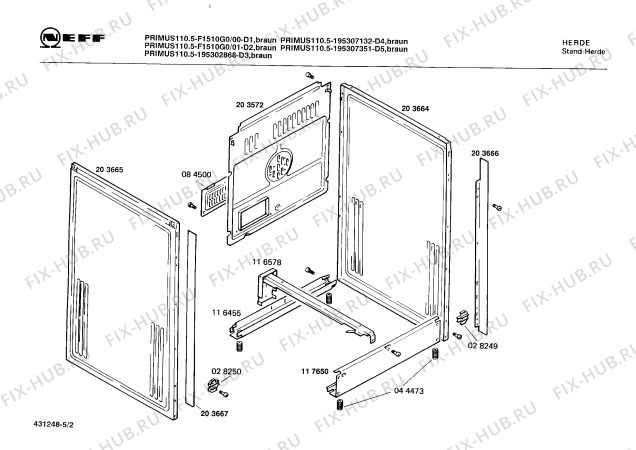 Схема №5 F1510G1 PRIMUS 110.5 с изображением Инструкция по эксплуатации для плиты (духовки) Bosch 00513175