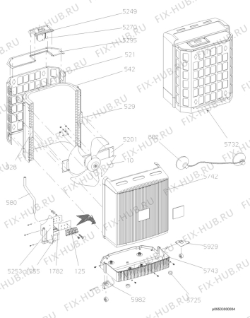 Взрыв-схема кондиционера Electrolux EBM1500QC - Схема узла Section 7