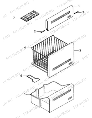 Взрыв-схема холодильника Tricity Bendix CPF43W - Схема узла Furniture