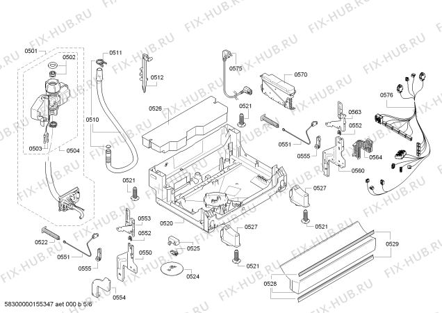 Схема №6 SMS50M02EX SilencePlus с изображением Панель управления для посудомоечной машины Bosch 00708221