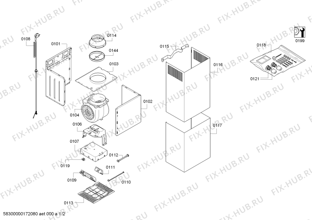 Схема №2 LE44952IN Siemens с изображением Фильтр для электровытяжки Bosch 00747478