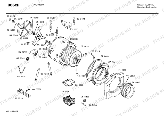 Схема №4 V1003NIROS с изображением Кнопка для стиралки Bosch 00060514