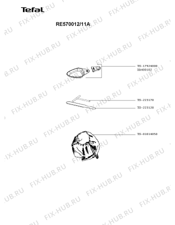 Схема №2 RE570034/11 с изображением Рукоятка для электрогриля Tefal TS-01020490