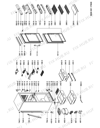 Схема №1 KGA 2709 с изображением Корпусная деталь для холодильной камеры Whirlpool 481245228228