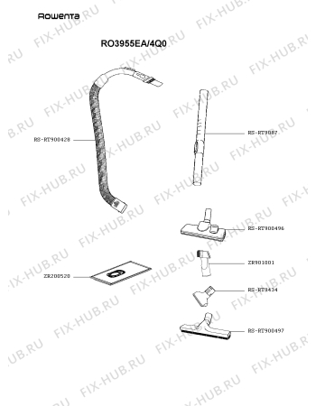 Взрыв-схема пылесоса Rowenta RO3955EA/4Q0 - Схема узла CP005646.0P2