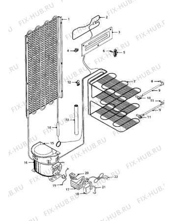 Взрыв-схема холодильника Electrolux ER2341B - Схема узла Cooling system 017