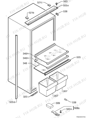 Взрыв-схема холодильника Aeg Electrolux SK71203-7I - Схема узла Housing 001