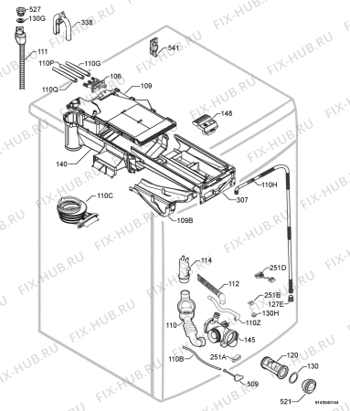 Взрыв-схема стиральной машины Husqvarna Electrolux QW18805 - Схема узла Hydraulic System 272