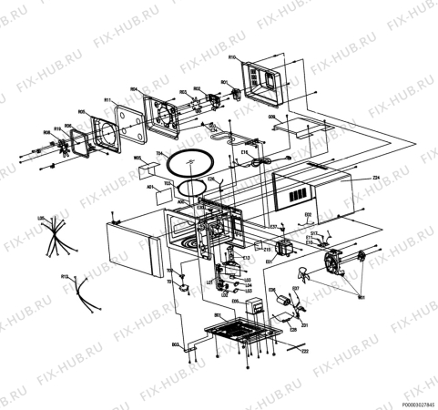 Схема №1 EMC30800X с изображением Субмодуль для микроволновой печи Aeg 4055109047