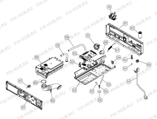 Взрыв-схема стиральной машины Gorenje W6465L Svane DK   -White #2111661 (900003292, WM50) - Схема узла 05