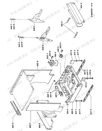 Схема №4 ADG 953 IXX с изображением Обшивка для посудомойки Whirlpool 481245378649