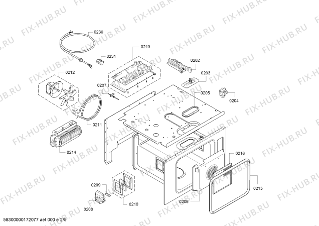 Схема №5 BSP250610 с изображением Узел подключения для электропечи Bosch 10005596