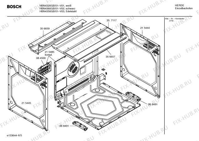 Схема №6 HBN4320GB с изображением Инструкция по эксплуатации для плиты (духовки) Bosch 00527525