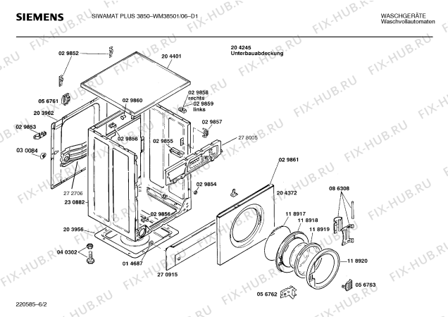 Схема №4 WM38501 SIWAMAT PLUS 3850 с изображением Программная индикация для стиралки Siemens 00058960