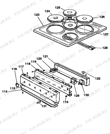 Схема №4 J151EW (F031829) с изображением Запчасть для электропечи Indesit C00229041