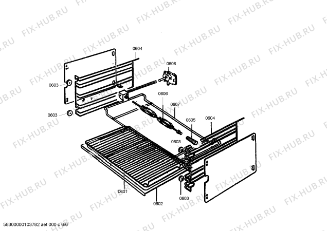 Схема №6 HG19550NE с изображением Труба для плиты (духовки) Siemens 00494517