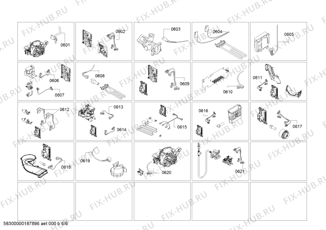 Схема №6 WD15G442EU iSensoric с изображением Наклейка с пояснениями для стиралки Siemens 00634905