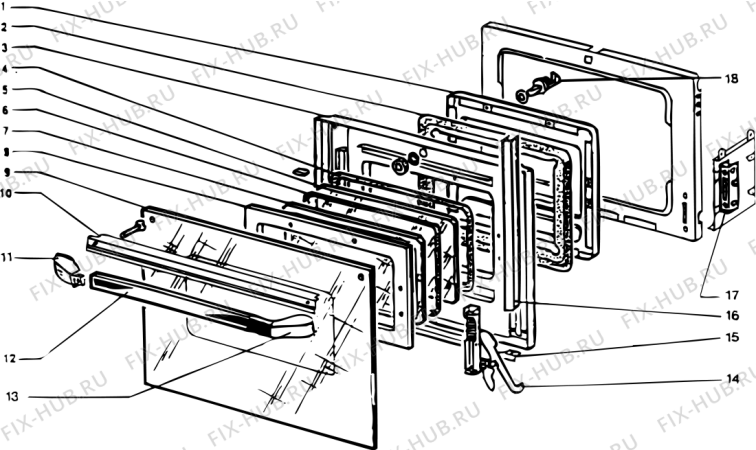 Взрыв-схема плиты (духовки) SCHOLTES C806HWH (F010423) - Схема узла