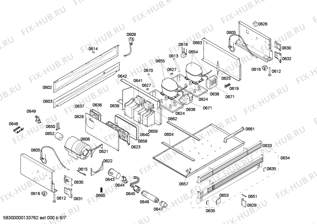 Схема №7 T36IT71FN с изображением Монтажный набор для холодильной камеры Bosch 00670894