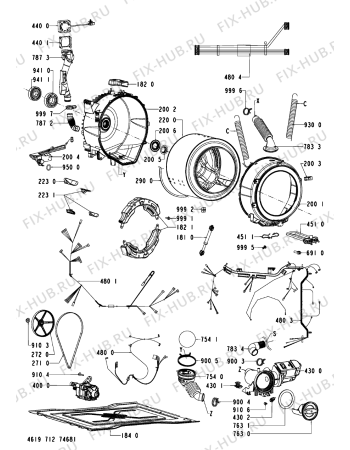 Схема №2 MHWE450WJ00 с изображением Электролиния для стиралки Whirlpool 480111102762