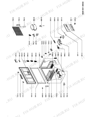 Схема №1 GTMH 1950/2 SPC с изображением Вложение для холодильника Whirlpool 481244069052