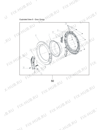 Схема №6 WM126VS с изображением Обшивка для стиральной машины Whirlpool 482000019959
