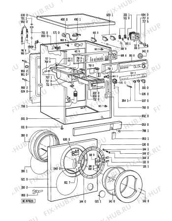 Схема №2 AWM 283/1 WS-NL с изображением Обшивка для стиралки Whirlpool 481945919753