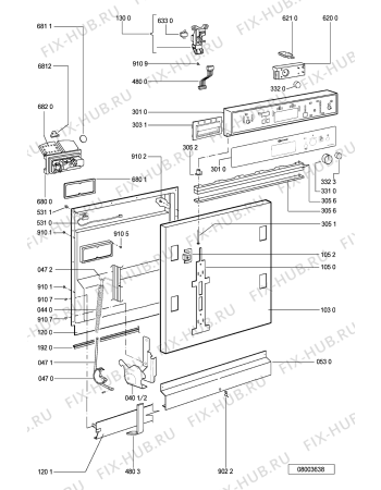 Схема №2 GSIH 6451 IN с изображением Микромодуль для посудомойки Whirlpool 481221479225