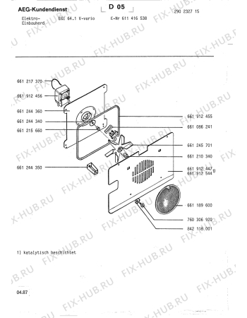 Взрыв-схема плиты (духовки) Aeg EGI 64 1 V VARIO - Схема узла Section4