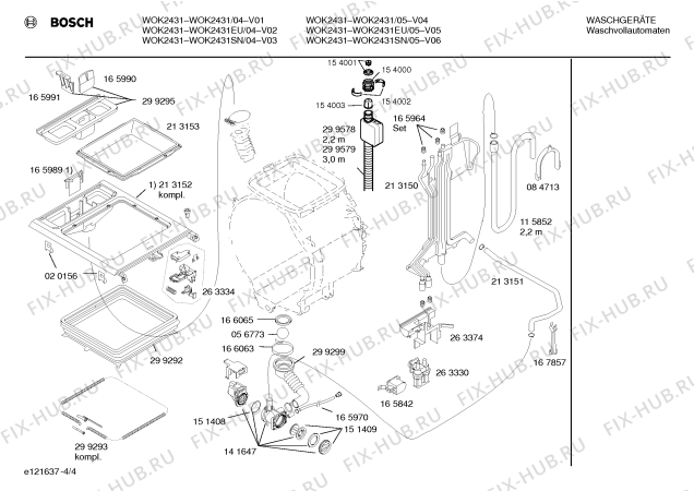 Схема №4 WOK2431EU WOK2431 с изображением Панель управления для стиральной машины Bosch 00353122