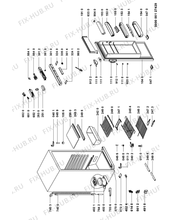 Схема №1 ART 600/H с изображением Панель управления для холодильной камеры Whirlpool 481245228088