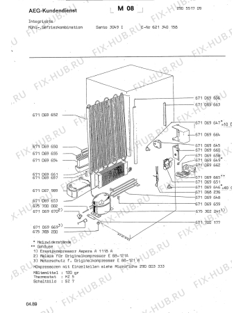 Схема №3 SAN3049 I с изображением Корпусная деталь для холодильной камеры Aeg 8996710696239