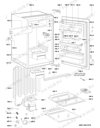 Схема №1 KVI 1622-1 A++ с изображением Дверка для холодильной камеры Whirlpool 481010537146