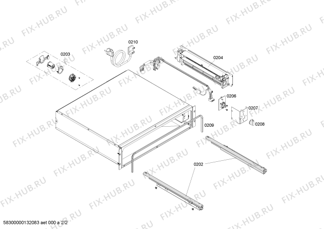 Схема №2 HW140560 с изображением Панель для плиты (духовки) Siemens 00663992