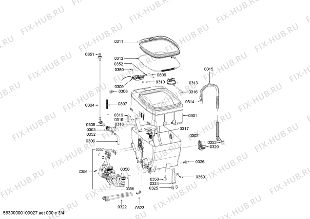 Схема №4 3TL940CE Balay TL930CM с изображением Панель управления для стиральной машины Bosch 00442743