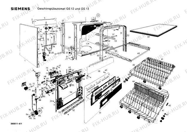 Схема №4 WG22 WG21 с изображением Клемма для электропосудомоечной машины Siemens 00012089